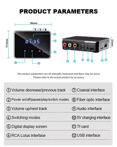 BT 5.4发射器接收器，带RCA 3.5毫米AUX & Display BT音频适配器电视无线适配器 - Product Image 6