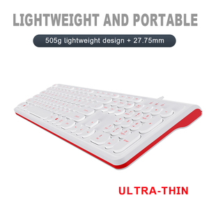 Teclado de ordenador USB de tecla completa 104, teclado para juegos con cable de membrana en inglés de EE. UU. con iluminación de 1 Color - Product Image 2