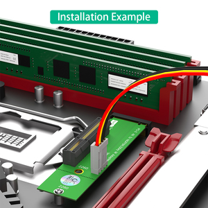 PCI-E 1X/4X การ์ดไปยัง NGFF คีย์ M.2อะแดปเตอร์ M - Product Image 5