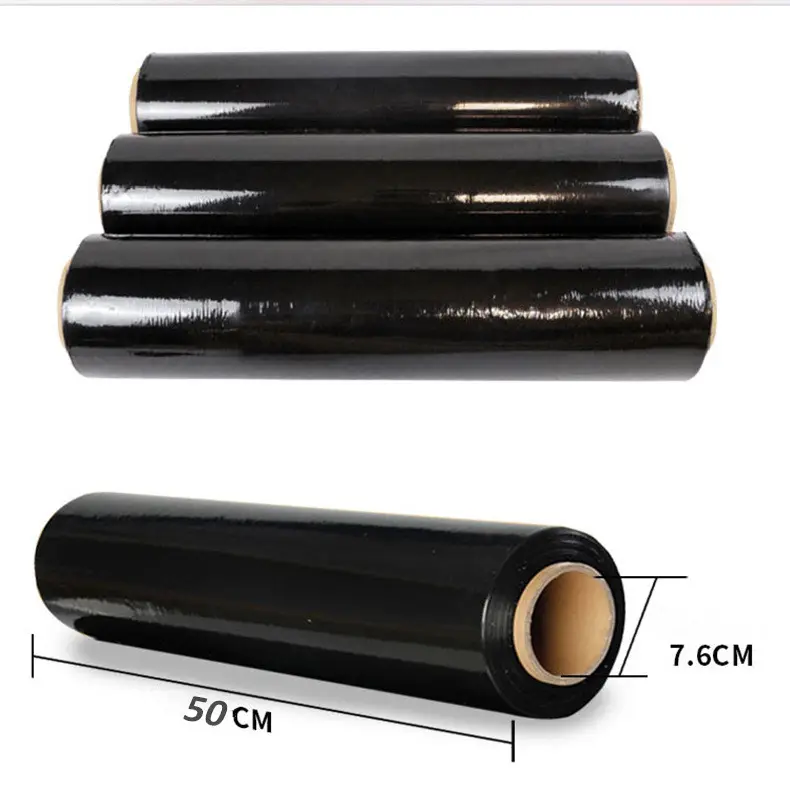 Factory price black strong pallet wrap polyolefin pof heat shrink wrap film/stretch film