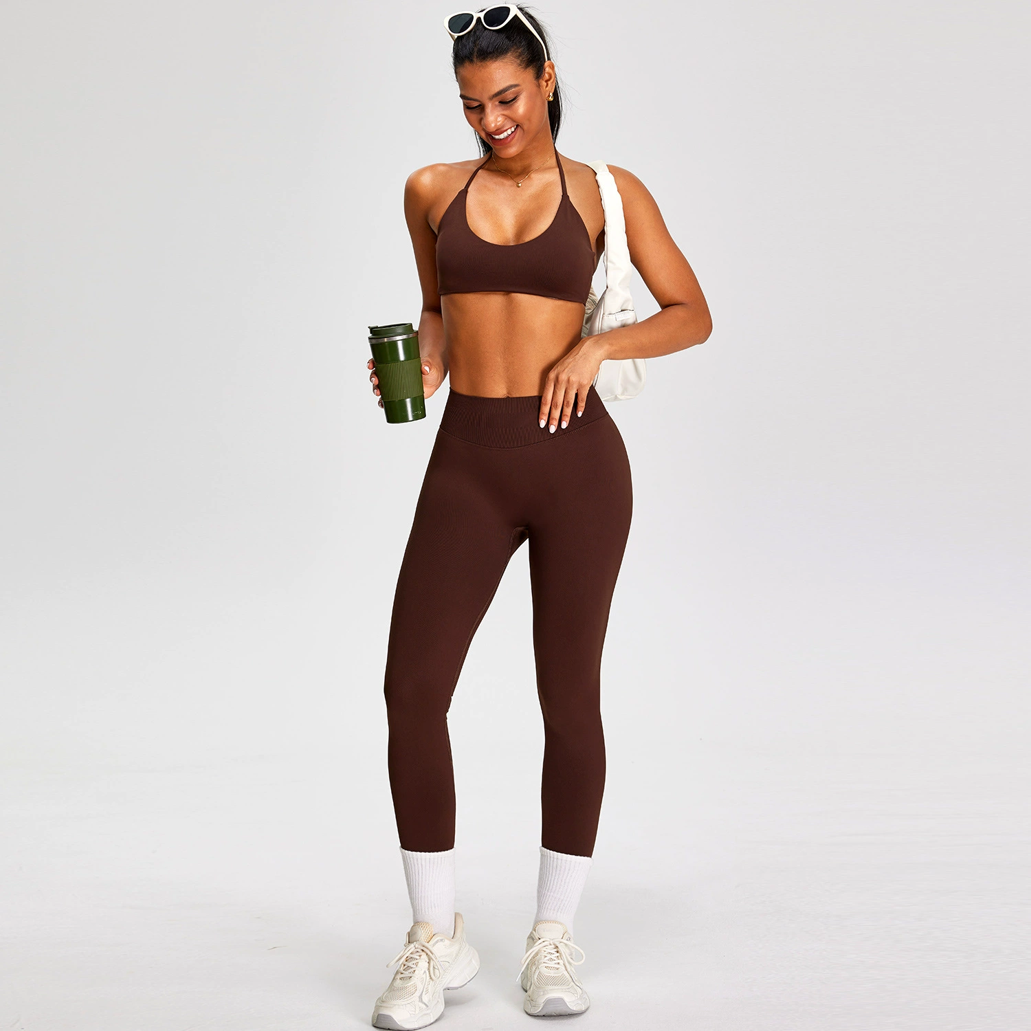Ensemble legging marron