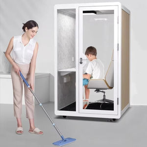 ห้องโดยสารอินเตอร์คอมสองคนทันสมัย, 37dB ดีไซน์โมดูลโมดูลโมดูลกันเสียงติดตั้งได้อย่างรวดเร็วสำหรับบ้านสำนักงานและออฟฟิศ - Product Image 1