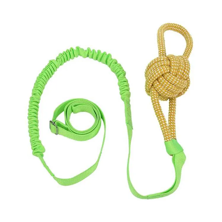Outdoor Hanging Bungee Dog Tug Toy Interactive Tug-of-War Game for Pitbull & Small to Large Dogs