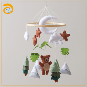 Unisex Muslim Baby Mobile Soft Stuffed Cot Quran and Kaaba with Musical Star and Moon Cube Soft Toy for Infant <strong>Cradle</strong> - Product Image 3