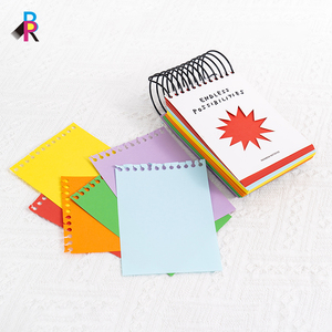 Cuadernos escolares de encuadernación en espiral A6 con logotipo personalizado al por mayor, 100 hojas de papel de colores, libro para colorear, cubierta de cuero PP para estudiantes - Product Image 2