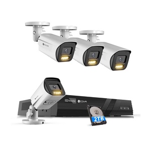 8Ch 4x8MP Spotlight Color Visión nocturna IP PoE AI Detección DE PERSONAS OEM Vigilancia CCTV 4K Sistema de cámara de seguridad 8 canales