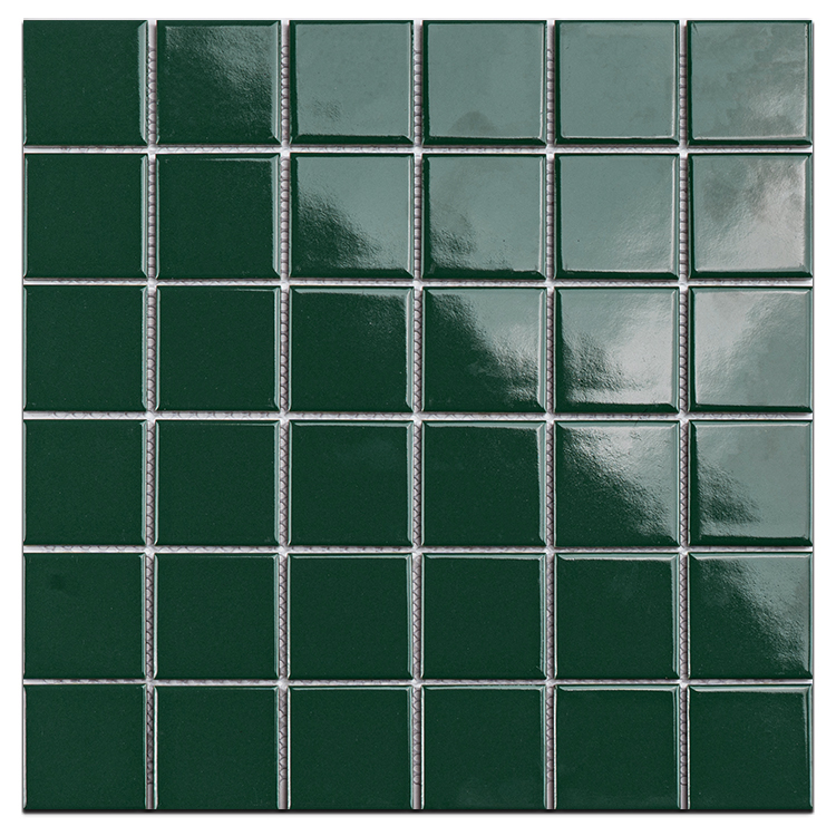 4841 glaze drak green ceramic mosaic