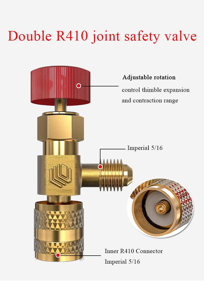 Soupape de sécurité 5/16"-5/16" R410A