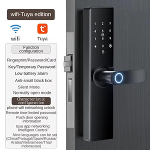 TUYA fabrika doğrudan akıllı kilitler için ön kapı ev apartman odası dijital şifre anahtarsız giriş parmak izi akıllı kapı kilidi - Product Image 5