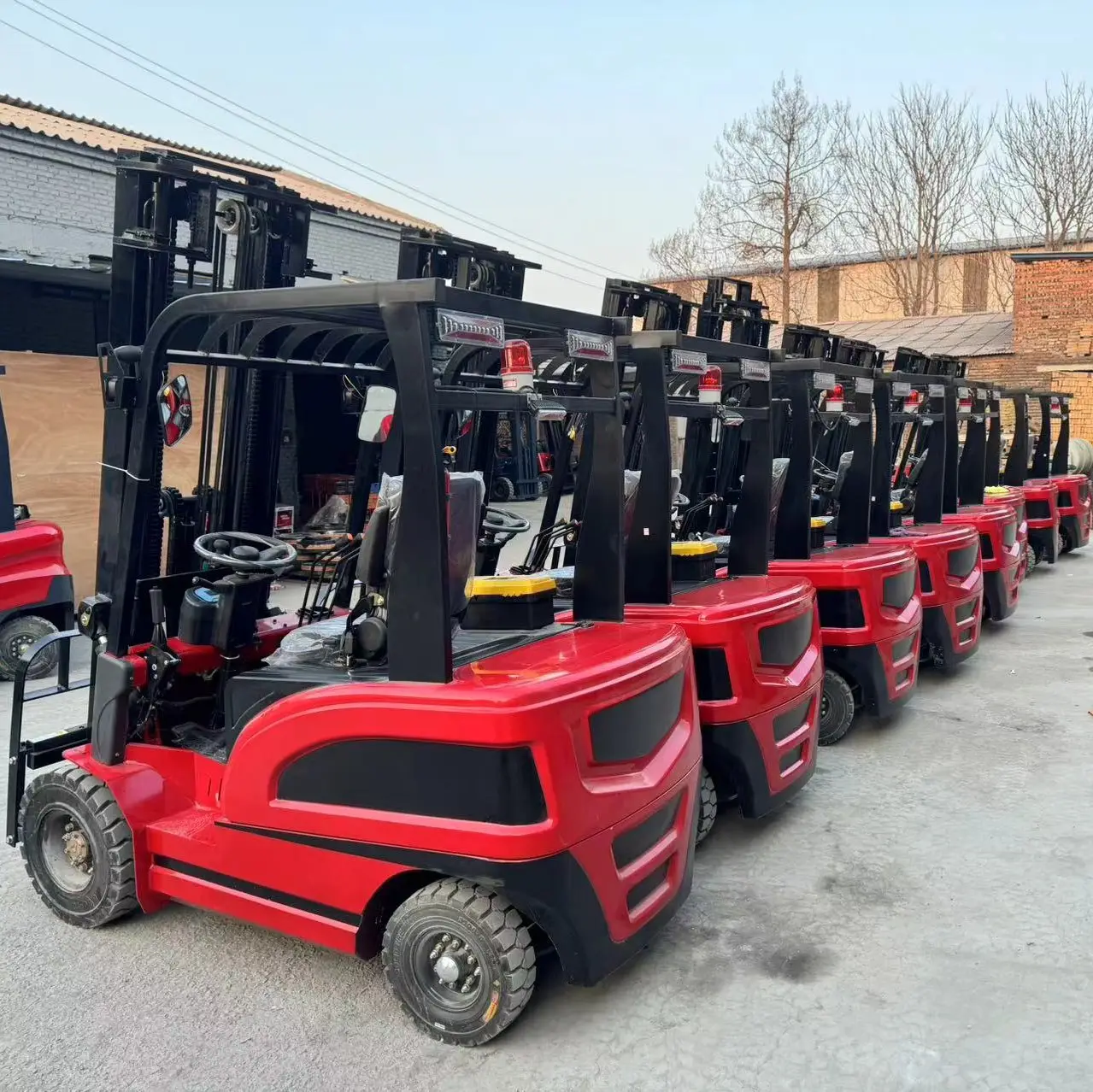 Pabrik grosir CE disetujui mini forklift listrik 1 ton 2 ton 3 ton sisi shift digunakan forklift truk baterai lithium forklift