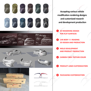 2021-2024 Jaguar F-PACE vücut kiti için uygun yeni karbon karbon Fiber malzeme ön ve arka tamponlar Spoiler kanat ile yükseltme - Product Image 6