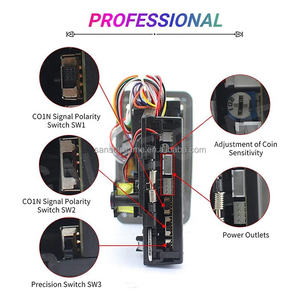 TW-389カラフルライトフラッシュフロントエントリーシングル電子コインセレクターCPU比較洗濯機用コインバリデーター - Product Image 3