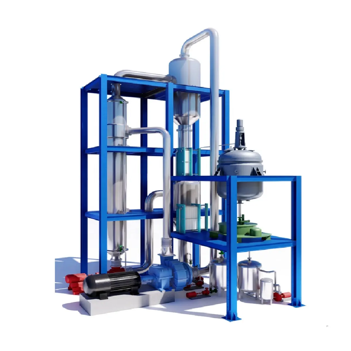 cacl2 waste water evaporator system single effect force circulation MVR evaporator plant