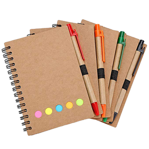 Planificador de taquigrafía de horarios Cuaderno encuadernado en espiral A5 con 60 o 100 hojas Etiquetas de índice de papel Kraft de colores Regalo de pluma