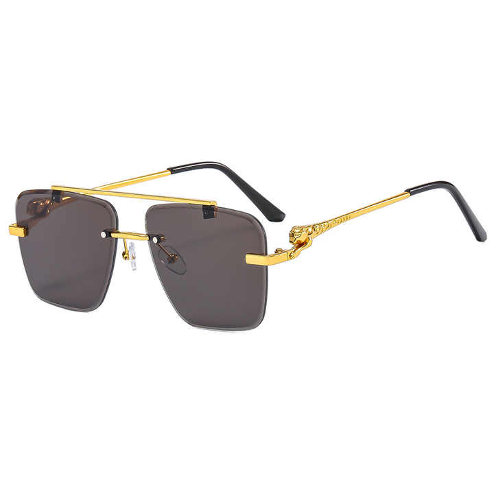 2024 New Fashion Wide Frame Small Rectangular Sun Glasses Retro Uv400 Candy Color Cycle Luxury Women Sunglasses