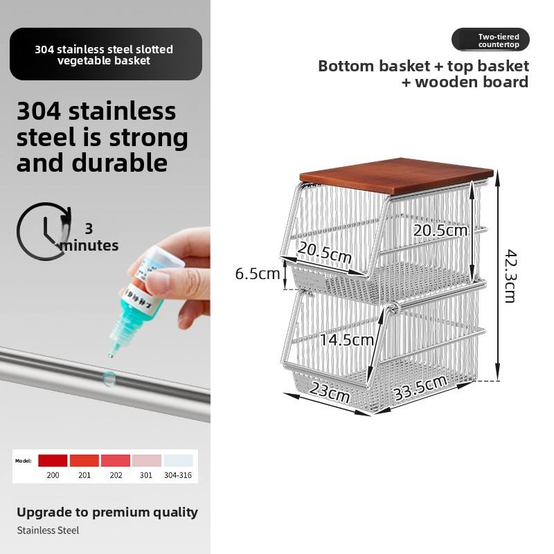 2-layer storage rack (without wheels)+wooden board