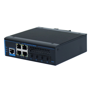 Industrial Layer 3 NMS 10G Switch 10 Gigabit 4 Optisch 4 Elektrischer Ring Netzwerk Selbst heilender VLAN Division Switch