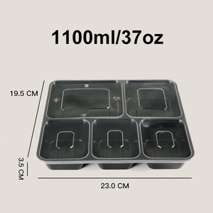 37oz tek kullanımlık plastik 5 bölme kullanımlık sızdırmaz öğle yemeği hazırlık makarna aperatifler pişmiş ambalaj kutusu Fast Food konteyner - Product Image 5