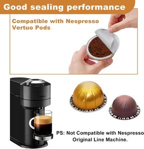 Vertuo 41Ml Navulbare Koffiecapsules Herbruikbare Aluminiumfolie Lege Koffiepads Met Foliedeksel Voor Gemalen Koffie - Product Image 5