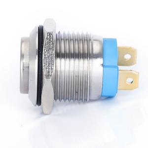 Su geçirmez 18A 1mm halka ve güç logosu aydınlatmalı başlat Push Button düz kafa yüksek akım basmalı düğme anahtarı - Product Image 3