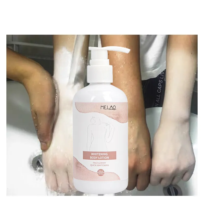 MELAO Bestseller American Black Skin Instant White ning Lotion Körper creme Stark bleichende Gesichts-und Körper lotionen für Frauen