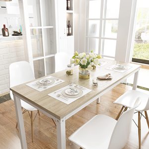 Modern Simple Design <strong>Computer</strong> Desk/Dining <strong>Table</strong> Adjustable Sturdy Writing Workstation Home Office With Wooden Metal Features