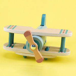 Nhỏ Sáng Tạo Bằng Gỗ Trượt Máy Bay Cổ Điển Giáo Dục Đồ Chơi Cho Trẻ Em Mô Hình Thể Thao Đồ Chơi Với Nhai Tính Năng - Product Image 3
