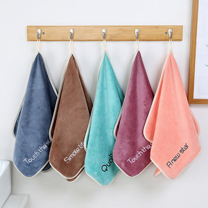 <strong>Big</strong> Microfiber Bath <strong>Towel</strong> for Small Gym Hand <strong>Towels</strong> Oem Cheap Microfibre Fabric Design Eco Pink Knitted Overlock Solid Color - Product Image 3