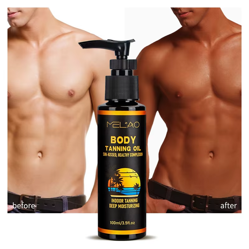 Huile bronzante pour le corps