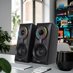 Altavoz BT RGB para el hogar 2,0, altavoces para ordenador con cable de 3,5mm, caja de sonido alimentada por USB para ordenador de cine en casa inteligente - Product Image 6