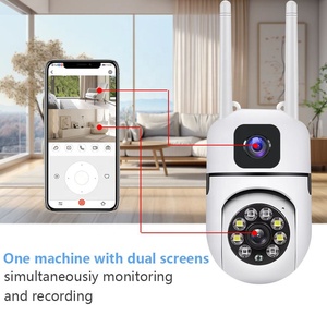 Ucuz satış 2K 4MP 2.4G kablosuz güvenlik PTZ kamera wifi 360 insan tespit çift Lens Wifi IP kamera - Product Image 2