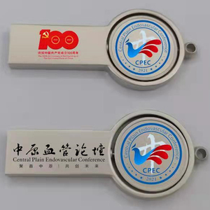 Özel yuvarlak dönen Metal okul rozetleri hediye 64Mb 128Mb 256Mb 512Mb 1Gb Usb sopa 2.0 3.0 8Gb 16Gb 32Gb 64Gb Usb Flash sürücü - Product Image 1