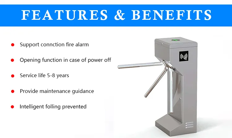 Barrera de trípode para uso en exteriores, dispositivo de control de acceso de puerta, de acero inoxidable, con torniquete automático, de media altura, para uso en exteriores