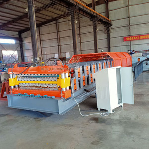 PLC <strong>Delta</strong> Roof Panel Double Layer Roll Forming Machines Tile and Trapezoidal <strong>Shape</strong> - Product Image 4