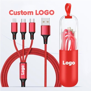 Ready to Ship 1.2m 3 in 1 Nylon <strong>USB</strong> Charging Cable Fast Charging Mobile Phone Cable for Mobile Phone Cables - Product Image 3