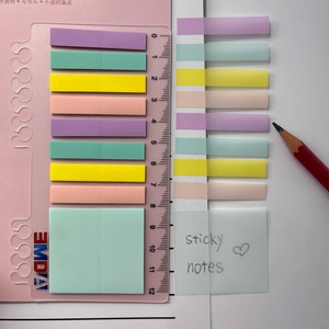 China moda promoción personalizada cuaderno autoadhesivo pegatina de color marcapáginas Bloc de notas conjunto de notas adhesivas transparentes
