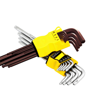 เครื่องมือซ่อมบำรุงชุดกุญแจหกเหลี่ยมแบบพับได้หลายแบบ9ชิ้น - Product Image 1