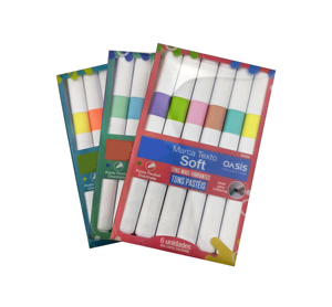 Set di pennarelli evidenziatore personalizzato punta a forma quadrata artistica per l'ufficio scolastico - Product Image 1