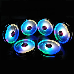 Ventiladores de caja de computadora con luz multicolor al por mayor de fábrica Ventiladores de caja de PC con control remoto
