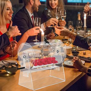 Acrylic Xổ Số hộp trong suốt Xổ Số <span class=keywords><strong>Spinner</strong></span> Bingo trò chơi trống nhỏ Xổ Số - Product Image 4