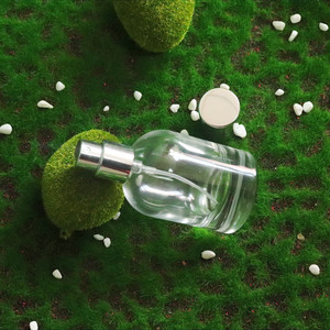 卸売空香水噴霧器30 ml 50 ml 100 mlクリアラウンド磁気キャップスプレーガラス香水瓶噴霧器付き