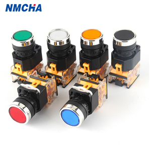 LA38-11BN 220V interruttore a pulsante di auto-Reset momentaneo a testa piatta interruttore in plastica da 22mm con corrente Max. 10A e livello IP55 - Product Image 6