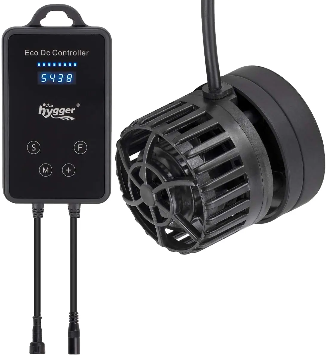 Hygger-Mini generador de olas magnético DC con controlador de pantalla LED, bomba de circulación de agua para acuario, 1600 GPH