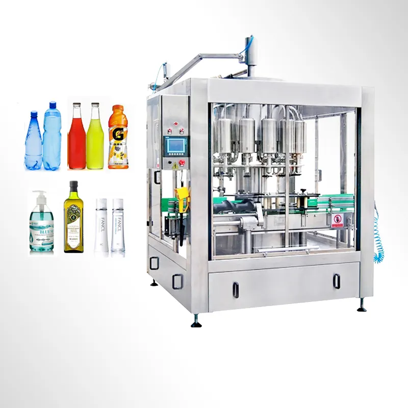 AICNPANCK Full Set Vertical automatic liquid water juice beverage bottling carbonated drink filling packing machine