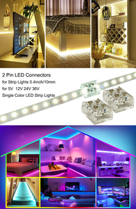 Lehimsiz LED bant ışık bağlantı bandı bant vidalı Terminal bloğu konnektörü 2 Pin LED konektörler şerit ışıklar 10 mm - Product Image 6