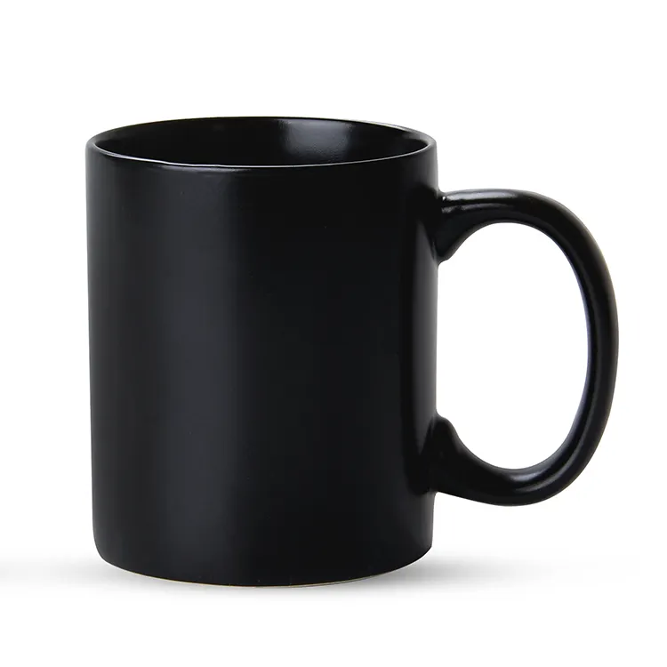 Caneca de cerâmica dupla fosca, design moderno, 11 onças líquidas, preta, grau, qualidade