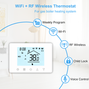 Programma di progettazione moderna termostato manuale con Controller di temperatura Touch Screen per riscaldamento a Gas termostato Smart Wifi - Product Image 3