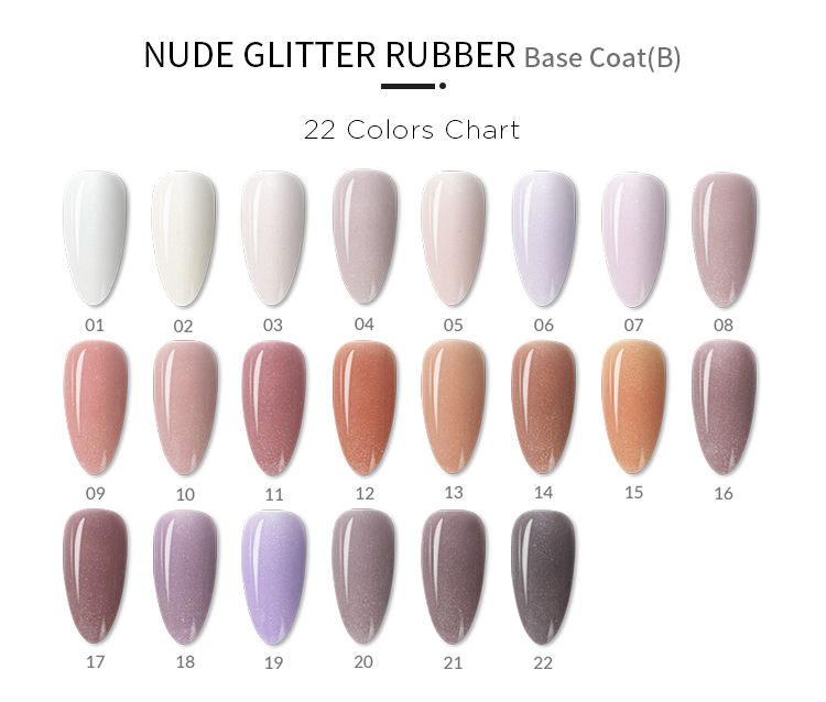 Base de protection nude pailletée pour caoutchouc B