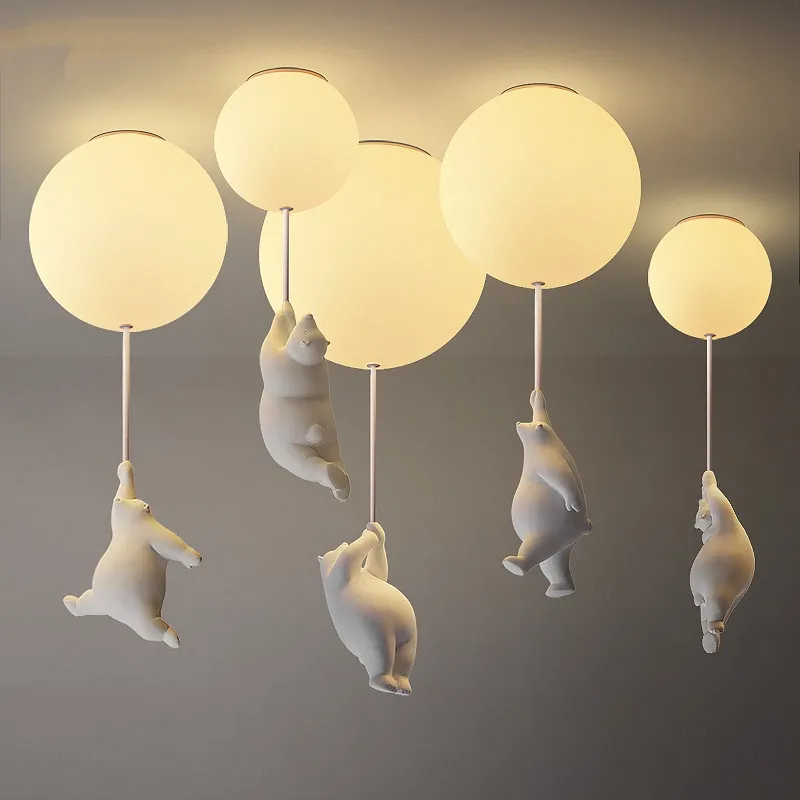 Novo LED Teto Luzes Quente Urso Dos Desenhos Animados Lâmpada Do Teto para Quartos Dos Miúdos Lâmpada Quarto das Crianças Decoração LED Luminárias 40