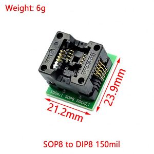 SOIC8 <strong>SOP8</strong> to DIP8 Wide-body Seat Wide 150/200mil <strong>Programmer</strong> Adapter <strong>Socket</strong> Blue SA602 IC Test Conversion Burner - Product Image 6